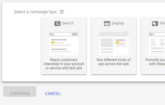 New AdWords Campaign Setup