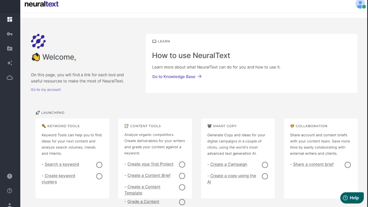 NeuralText AI Interface